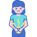 Sharp, knife-like pelvic pain during menstruation (dysmenorrhea) icon